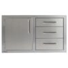 Alfresco 32-Inch Left-Hinged Door & Triple Drawer Combo - Image 2