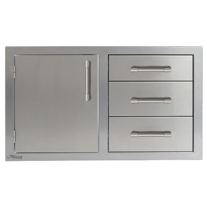 Alfresco 32-Inch Left-Hinged Door & Triple Drawer Combo - Image 2