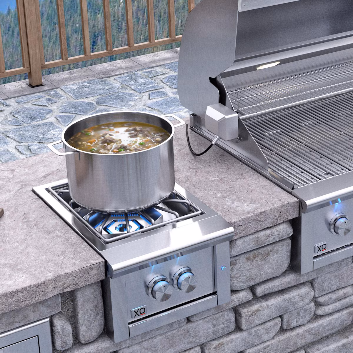 XO 16-in Pro-Grade Natural Gas Side Burner - Image 2