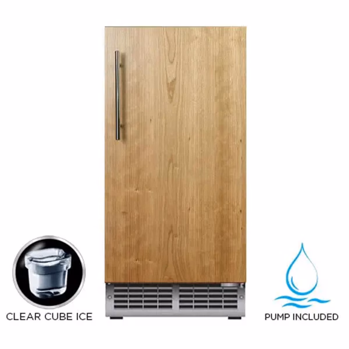 XO 15-Inch 27 Lbs. Outdoor Panel Ready Ice Maker w/ Pump - - Image 6