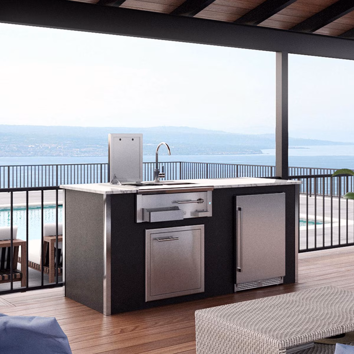 XO Pro-Grade 30-Inch Outdoor Stainless Steel Cocktail Pro Sink Station - Image 4