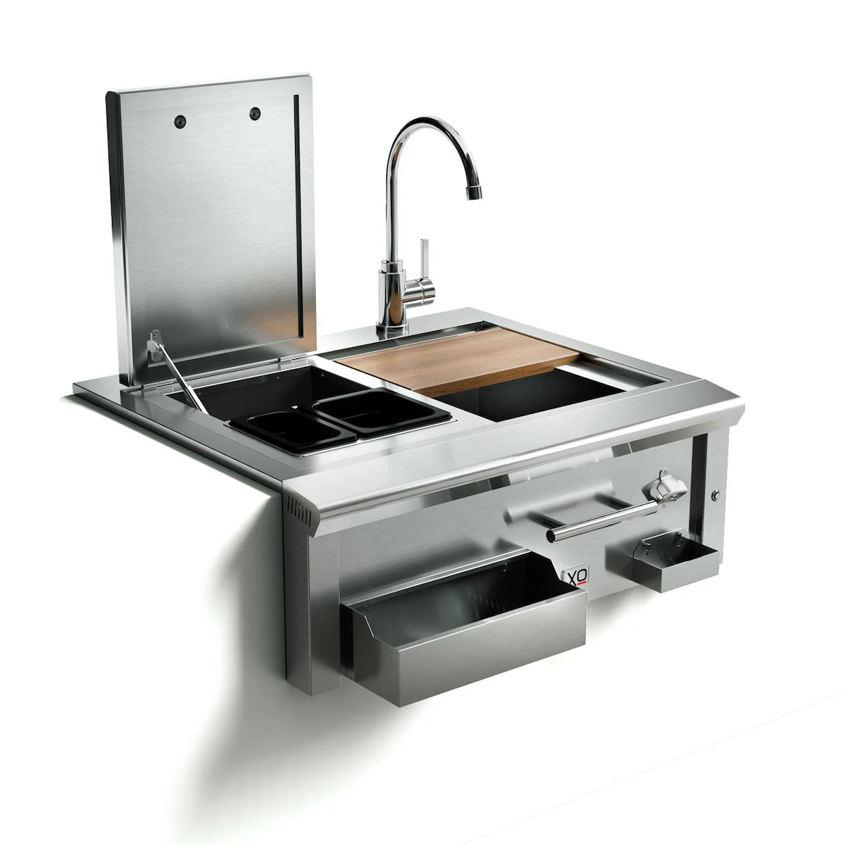 XO Pro-Grade 30-Inch Outdoor Stainless Steel Cocktail Pro Sink Station - Image 3