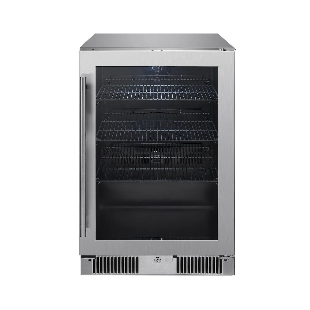 BBQGuys Signature 8 Ft Outdoor Kitchen Island w/ 32-in Natural Gas Blaze LTE PRO Grill, Beverage Center & Narrow Trash Bin | Crystal White w/ Nero Mist Granite - Image 4
