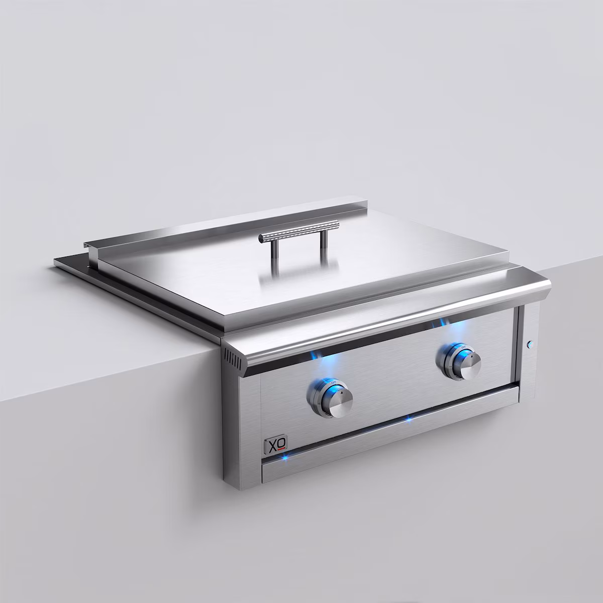 XO Pro-Grade 30-in 2 Burner Built-In Natural Gas Flat Top Grill - Image 2