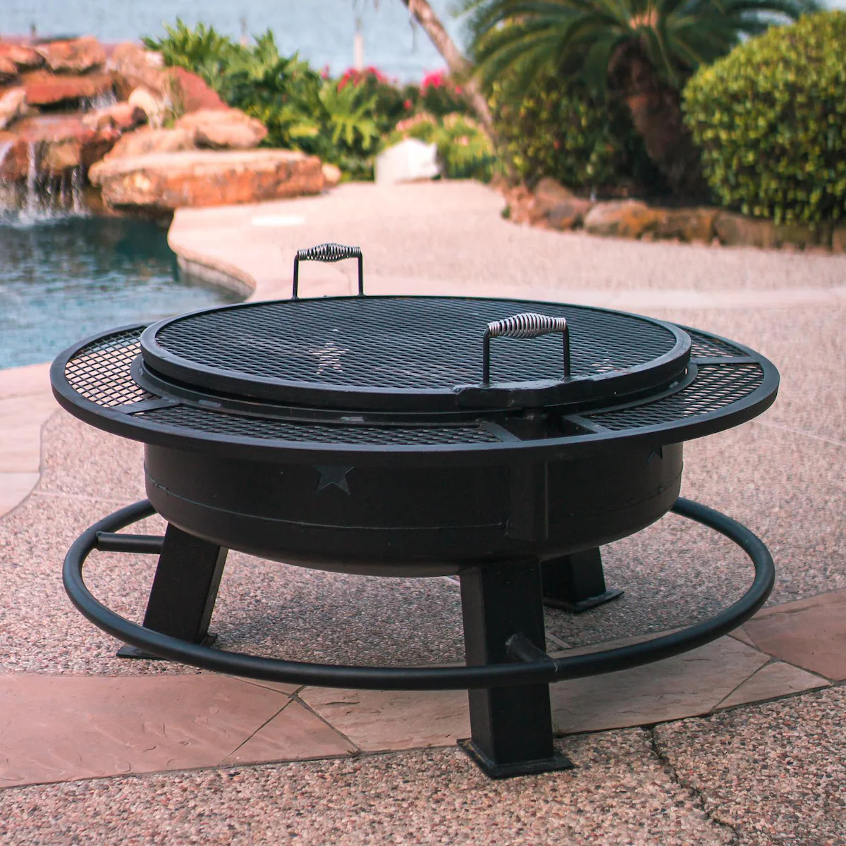 48 Inch Round Steel Wood-Burning Fire Pit - Image 2