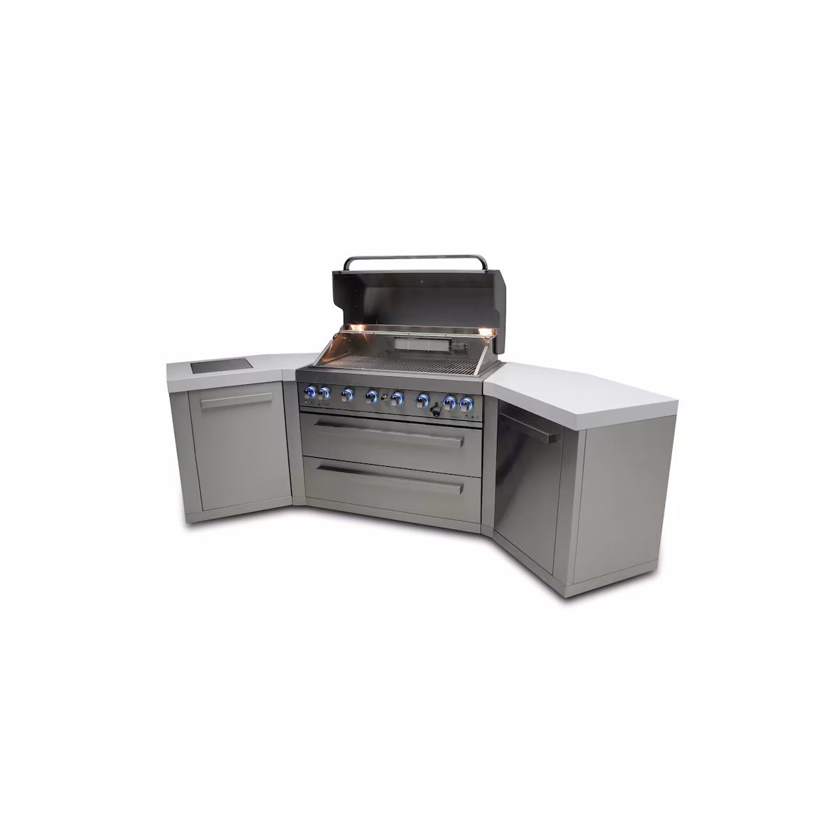 Mont Alpi Original Series 10 Ft U-Shaped Propane Outdoor Kitchen Island w/ Side Burner- MAi805-45 - Image 5