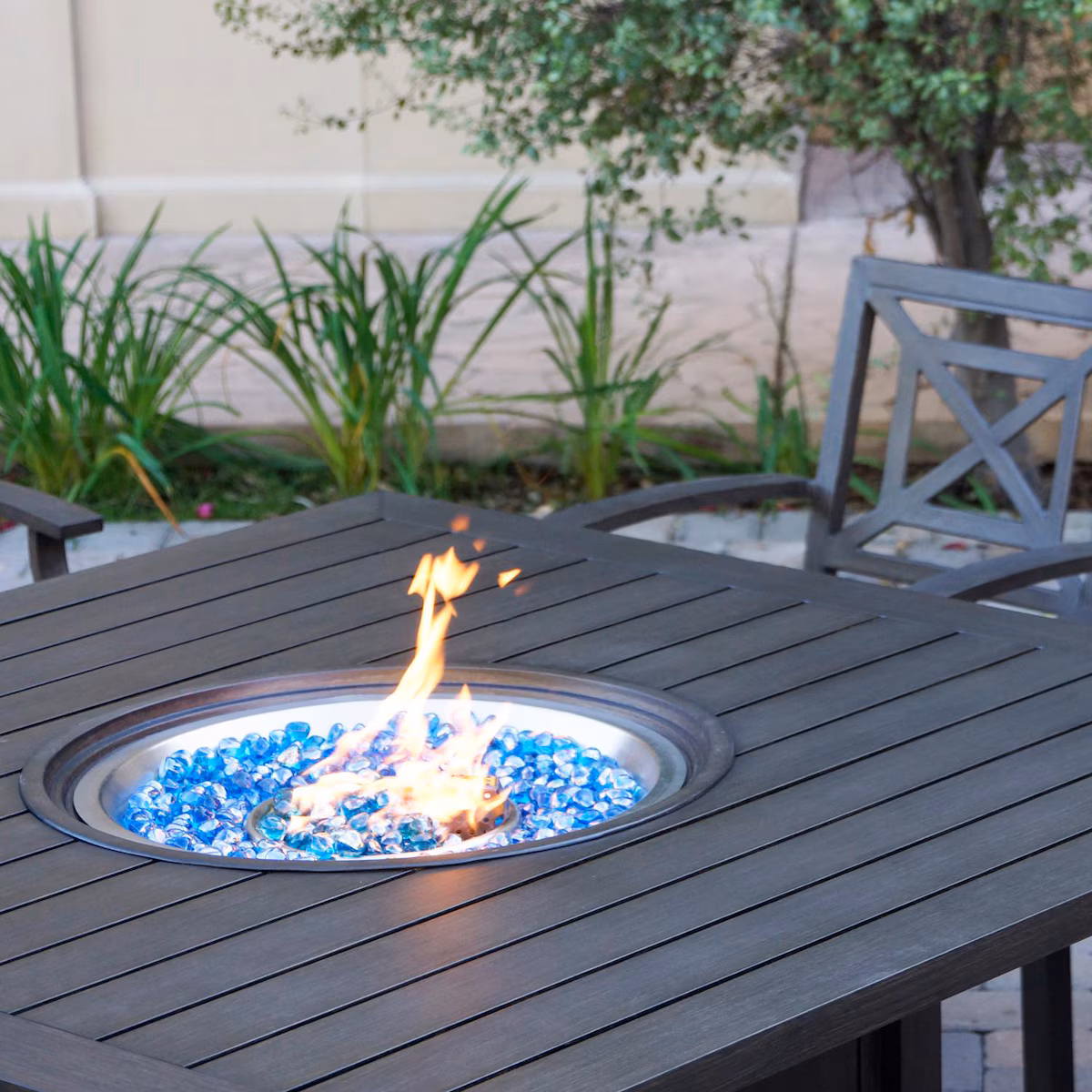 Brooklyn 60 Inch Square Cast Aluminum Propane Fire Pit Table - Image 5