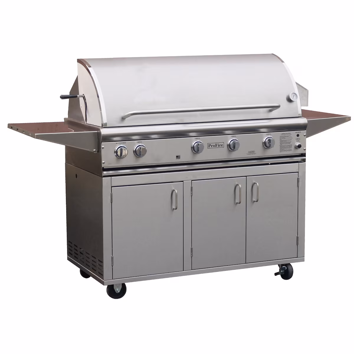 ProFire Professional Deluxe Series 48-Inch Infrared Hybrid Natural Gas Grill With Rotisserie