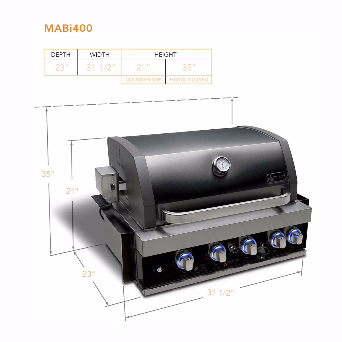 Mont Alpi 400 Black Series 32-Inch Built-In - Image 4