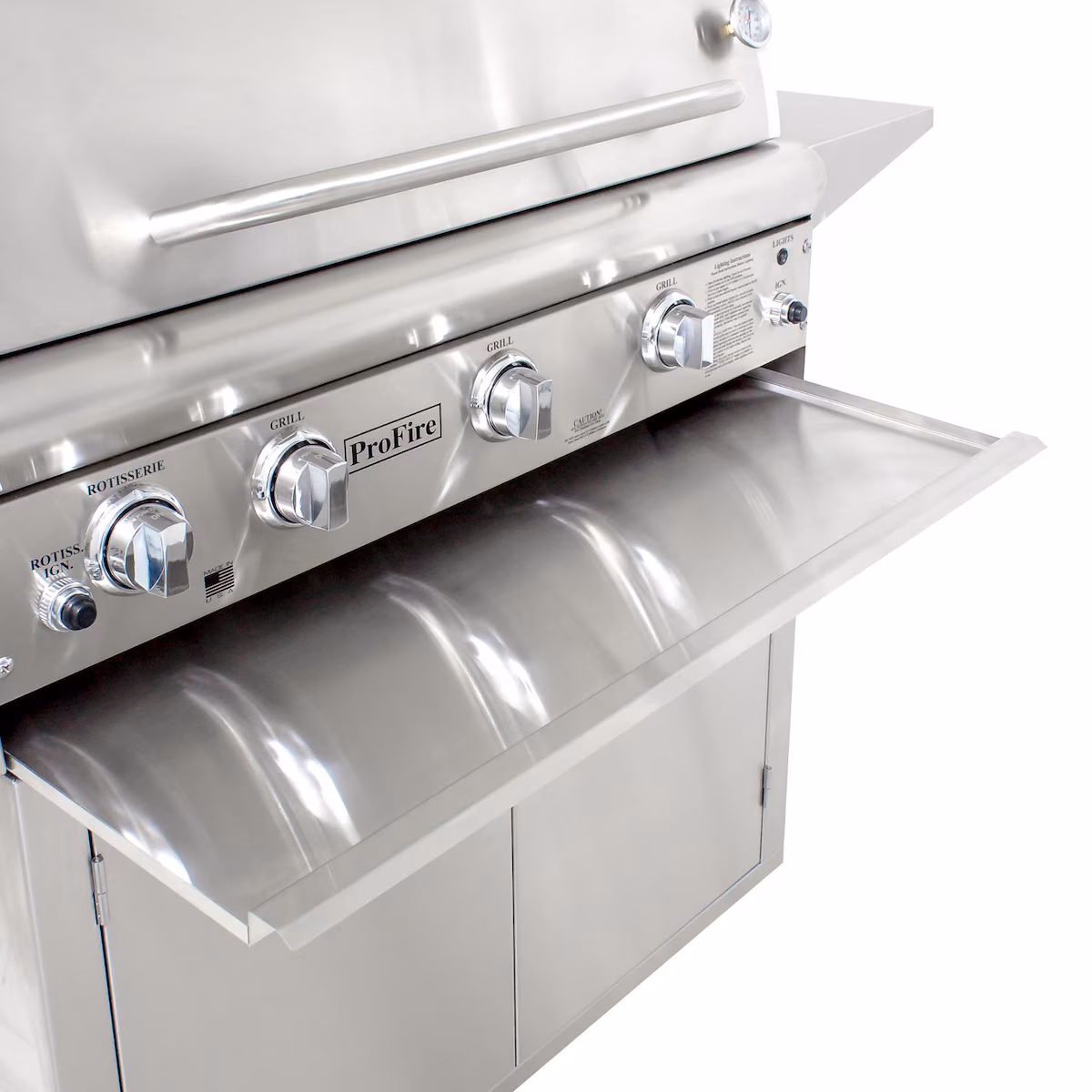 ProFire Professional Deluxe Series 48-Inch Infrared Hybrid Natural Gas Grill With Rotisserie - Image 5