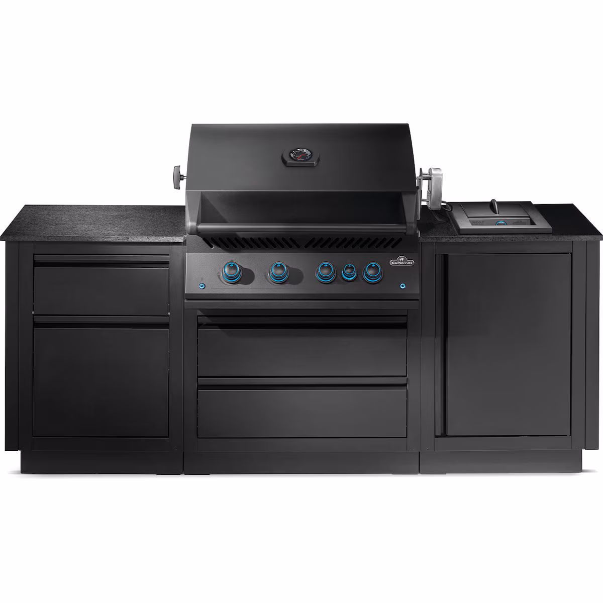 Napoleon OASIS 301 Outdoor Kitchen Island w/ Side Burner & 700 Series 32-in Propane Grill Head - ODK301-BIG32RBPMK-1