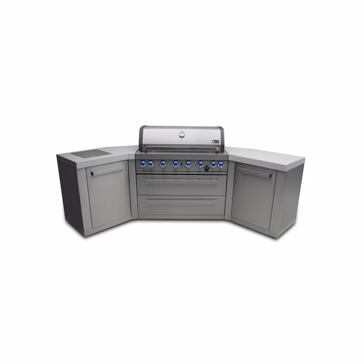 Mont Alpi Original Series 10 Ft U-Shaped Propane Outdoor Kitchen Island w/ Side Burner- MAi805-45