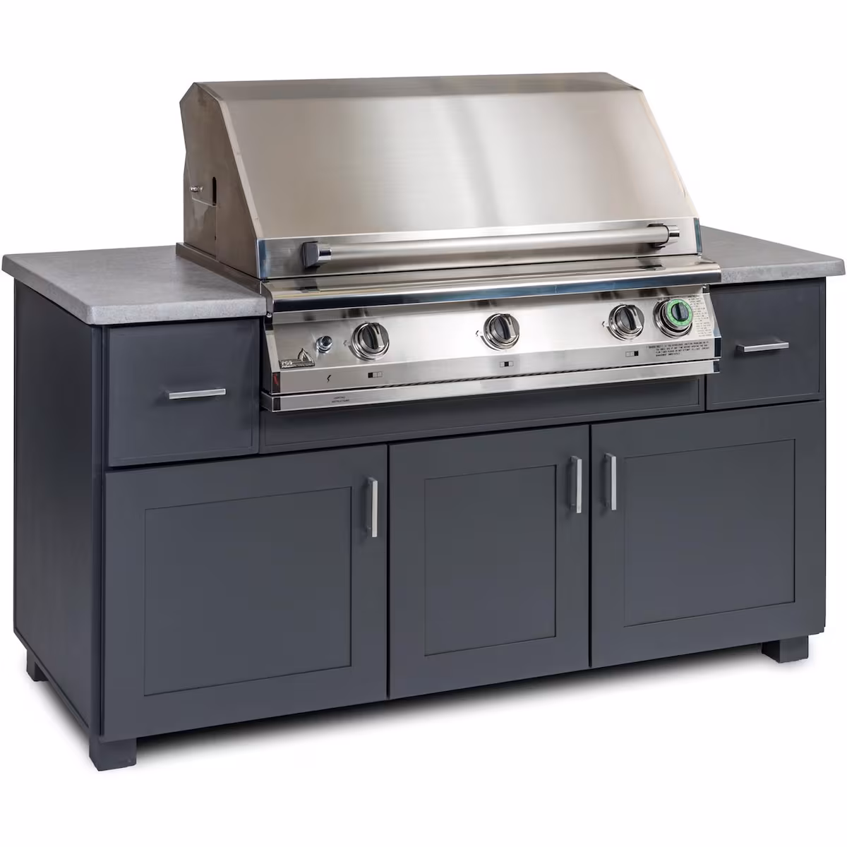 PGS 67-Inch Modano BBQ Island With Commercial T-Series 39-Inch Natural Gas Grill With Timer - 67 MOD