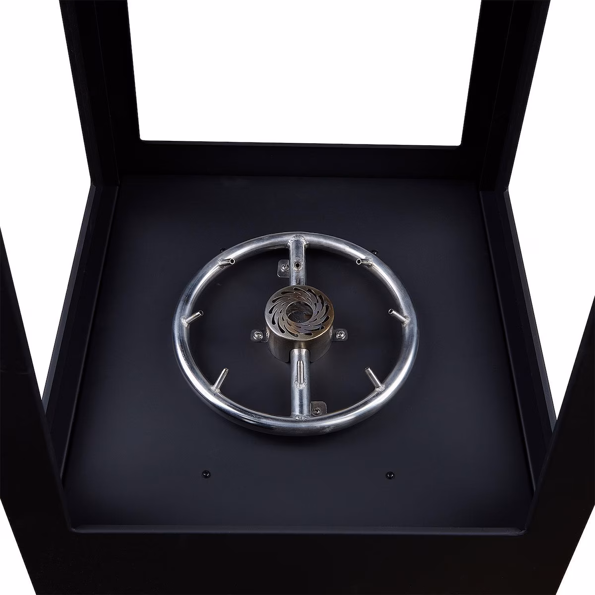 Metal Chiminea 70 Inch Square Propane Fire Column - Image 5