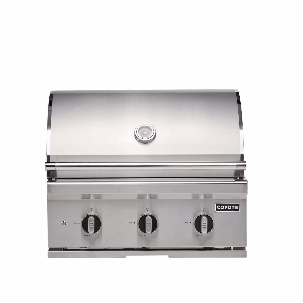 Coyote Key 6 Ft Outdoor Kitchen Island w/ SL-Series 30-in 2-Burner Built-In Natural Gas Grill, Insulated Jacket, Refrigerator & Access Door - Image 3