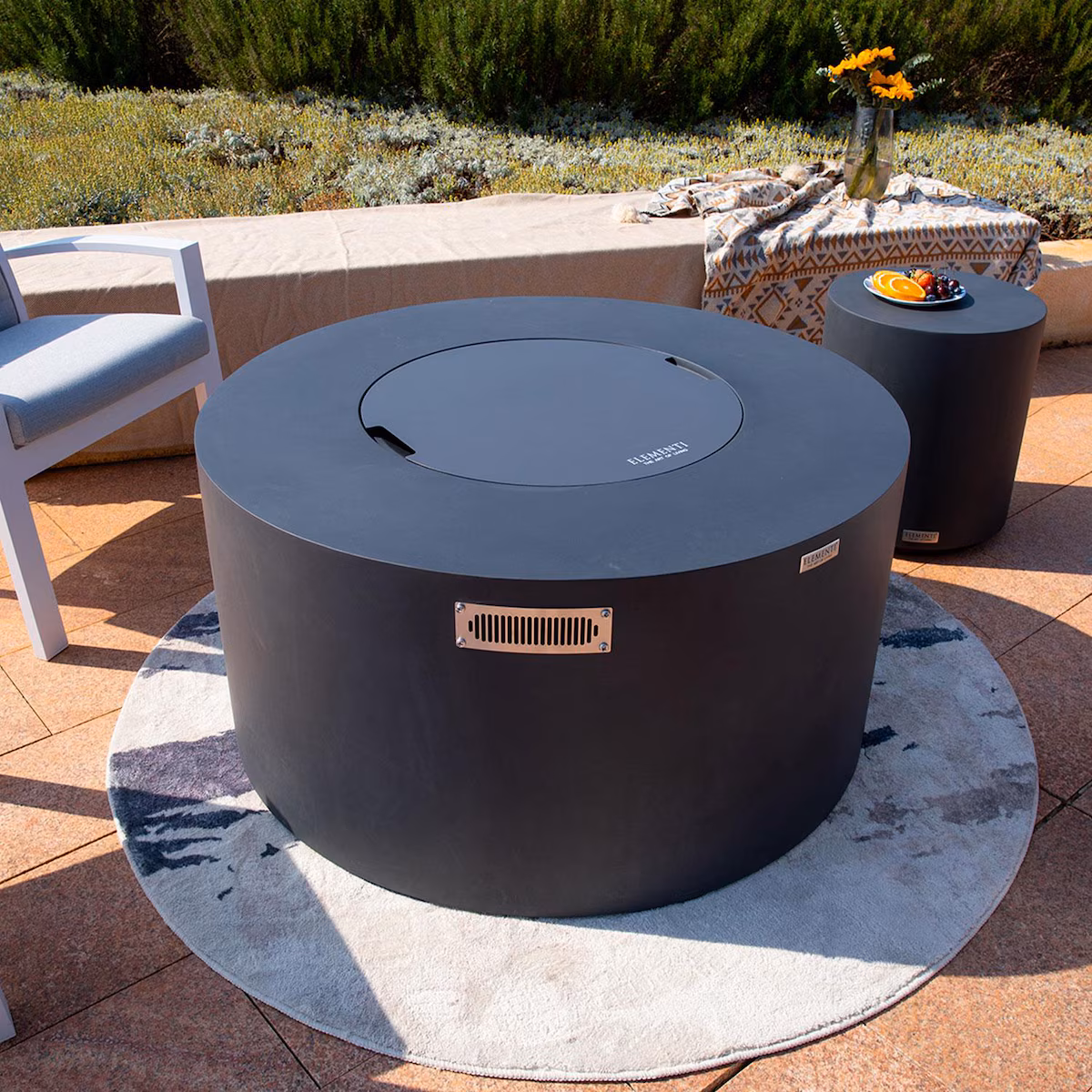 Pacaya 43-in Round Concrete Propane Fire Pit - Image 2