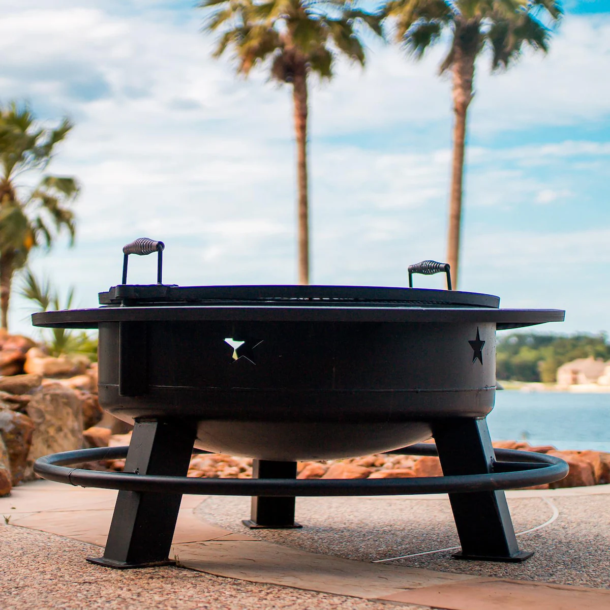 48 Inch Round Steel Wood-Burning Fire Pit