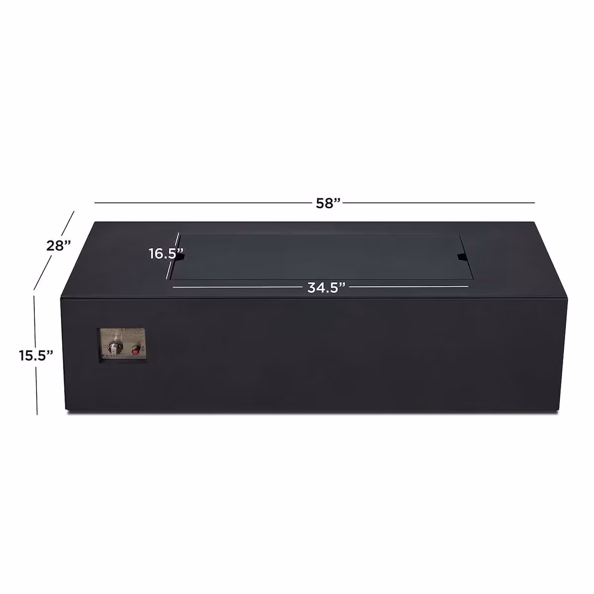 Covewood 58 Inch Low Profile Propane Fire Pit - Image 4